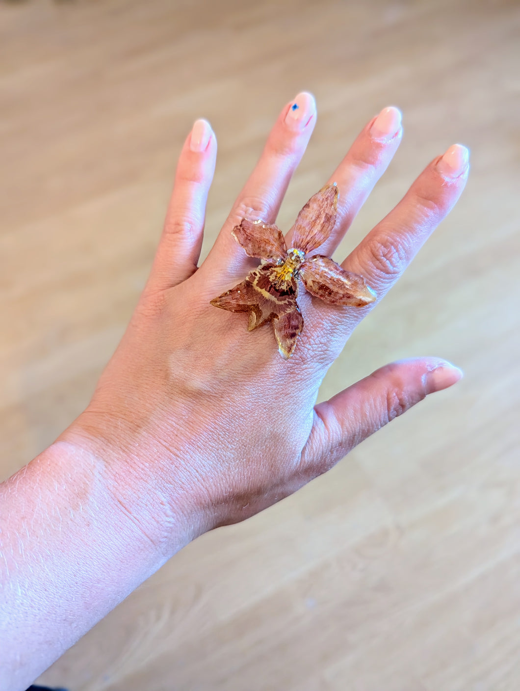 Bague Orchidée Rouge